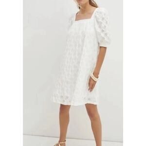 Anthropologie Maeve Eyelet Mini Dress Size Xs